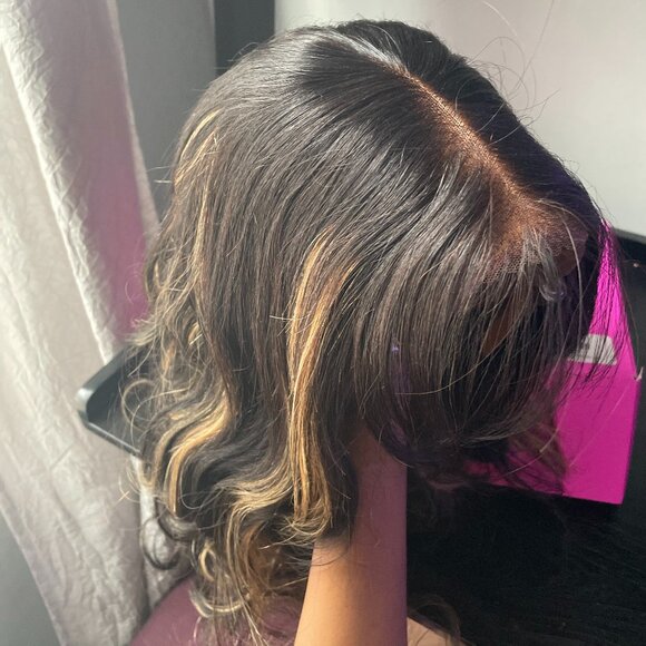 UNICE Pre Everything -13x4 Glueless Curtain Bang Lace Wig w/ Blonde Highlights main image 8